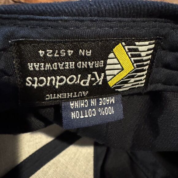 John Deere Navy Blue K-Products Script Logo Hat Cap Adjustable Strapback Farm - Picture 7 of 8